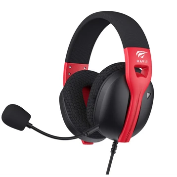 Havit Fuxi-H5d Wired Gaming headphone Black+red - سماعات هيدسيت سلكية من هافيت