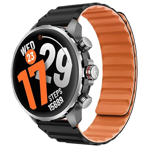 Kieslect Smart Calling Watch Kr 3 Steel Black - ساعة ذكية مع ميزة المكالمات من كيسليكت ستيل اسود