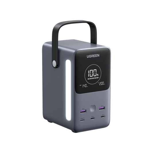 UGREEN PowerBank 48000mAh 300W With Smart Digital Display - باوربنك محمول 48000 ملي امبير 300 واط مع شاشة ذكية وإضاءة LED من يوكرين