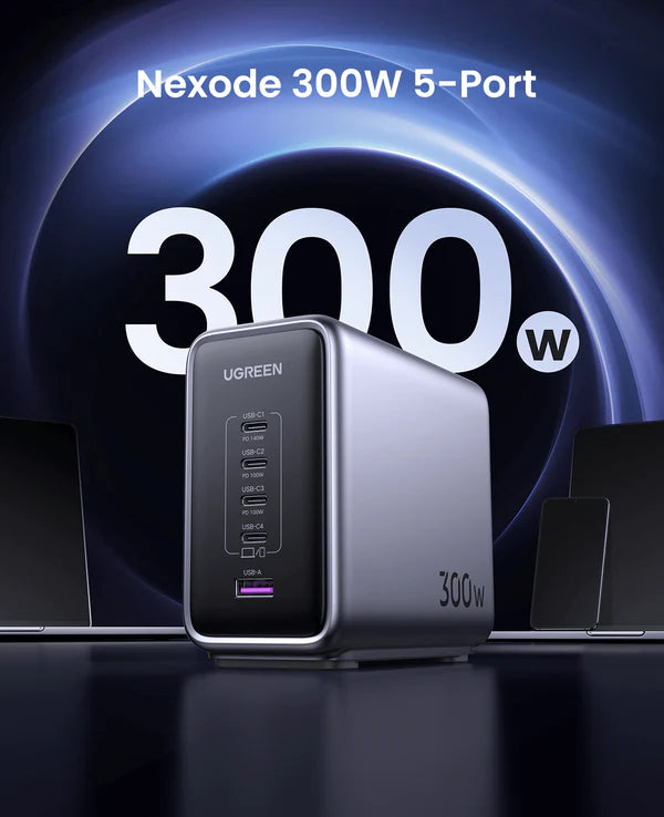 UGREEN Charger Desktop Nexode GaN 300W - شاحن مكتبي بقدره 300 واط من يوكرين