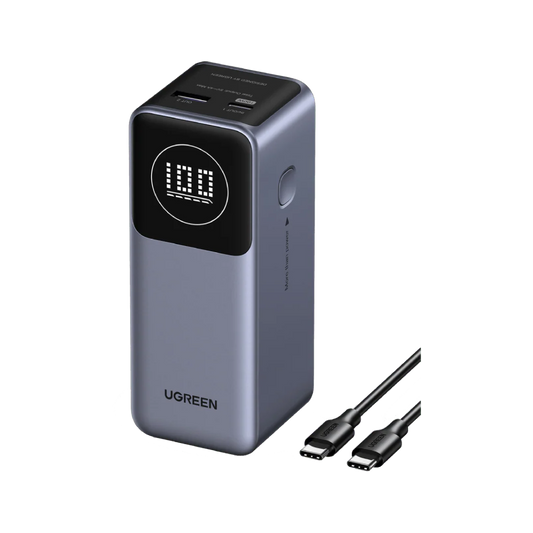 UGREEN PowerBank Nexode 12000mAh 100w 2Port - باوربنك 12000 ملي امبير 100 واط مع كيبل تايب سي تايب سي وشاشة رقمية من يوكرين