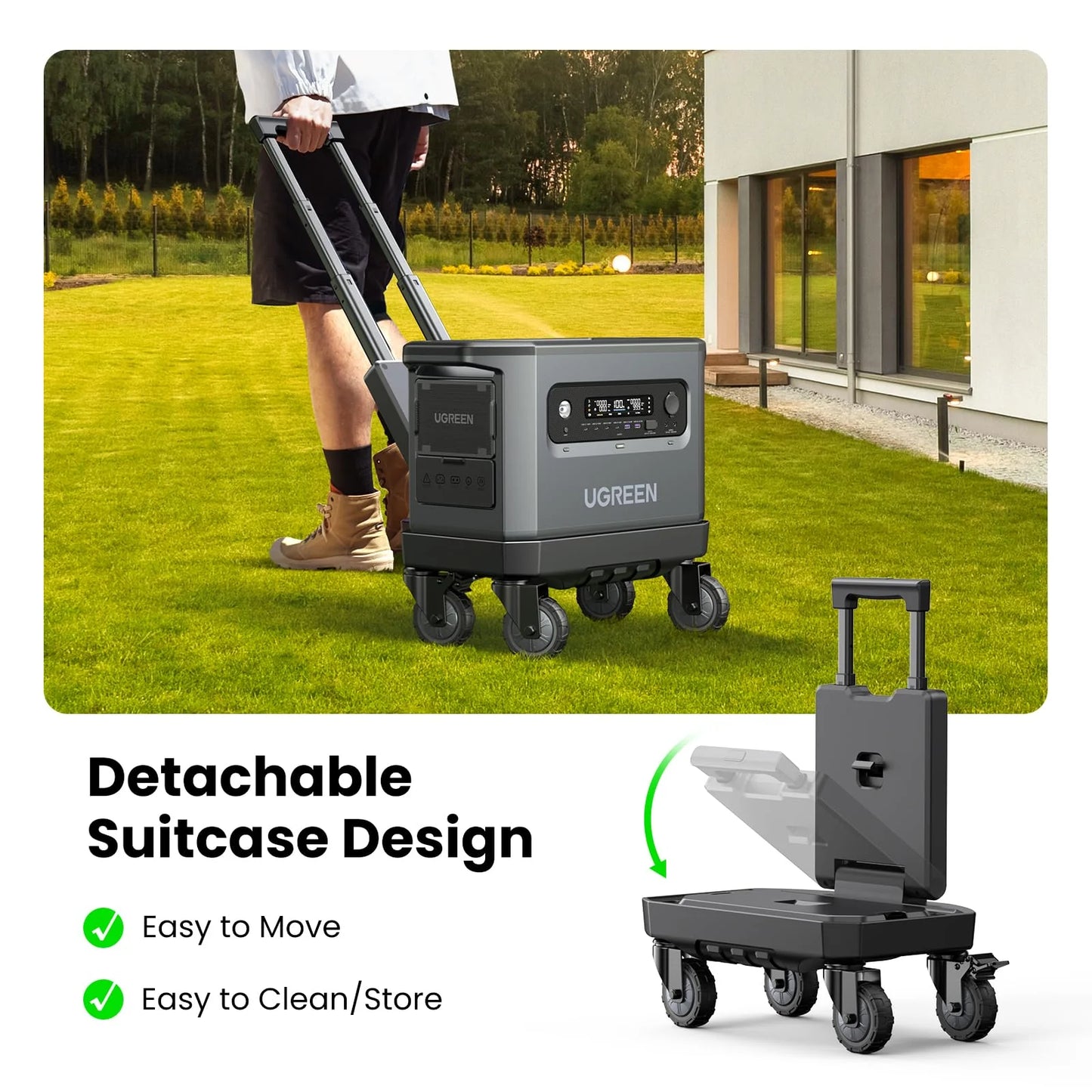 UGREEN PowerRoam Portable Power Station 2048Wh | 2300W EU - مولد طاقة محمول بقوة 2300 واط مع 14 منفذ من يوكرين