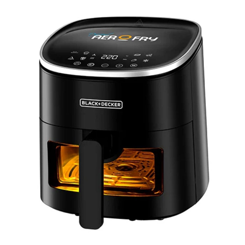 Black&Decker AF7210-B5 DIGITAL AEROFRY WITH WINDOW 7.2L - قلاية هوائية رقمية بسعة 7.2 لتر وبقوة 1800 واط مع نافذة من بلاك اند ديكر