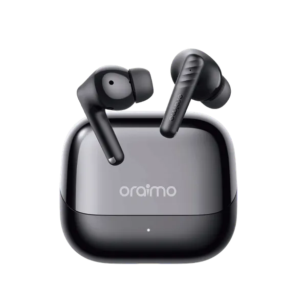 Oraimo SpaceBuds Neo+ Wireless Earpods Black - سماعات بلوتوث بتقنية الغاء الضوضاء من اورايمو اسود