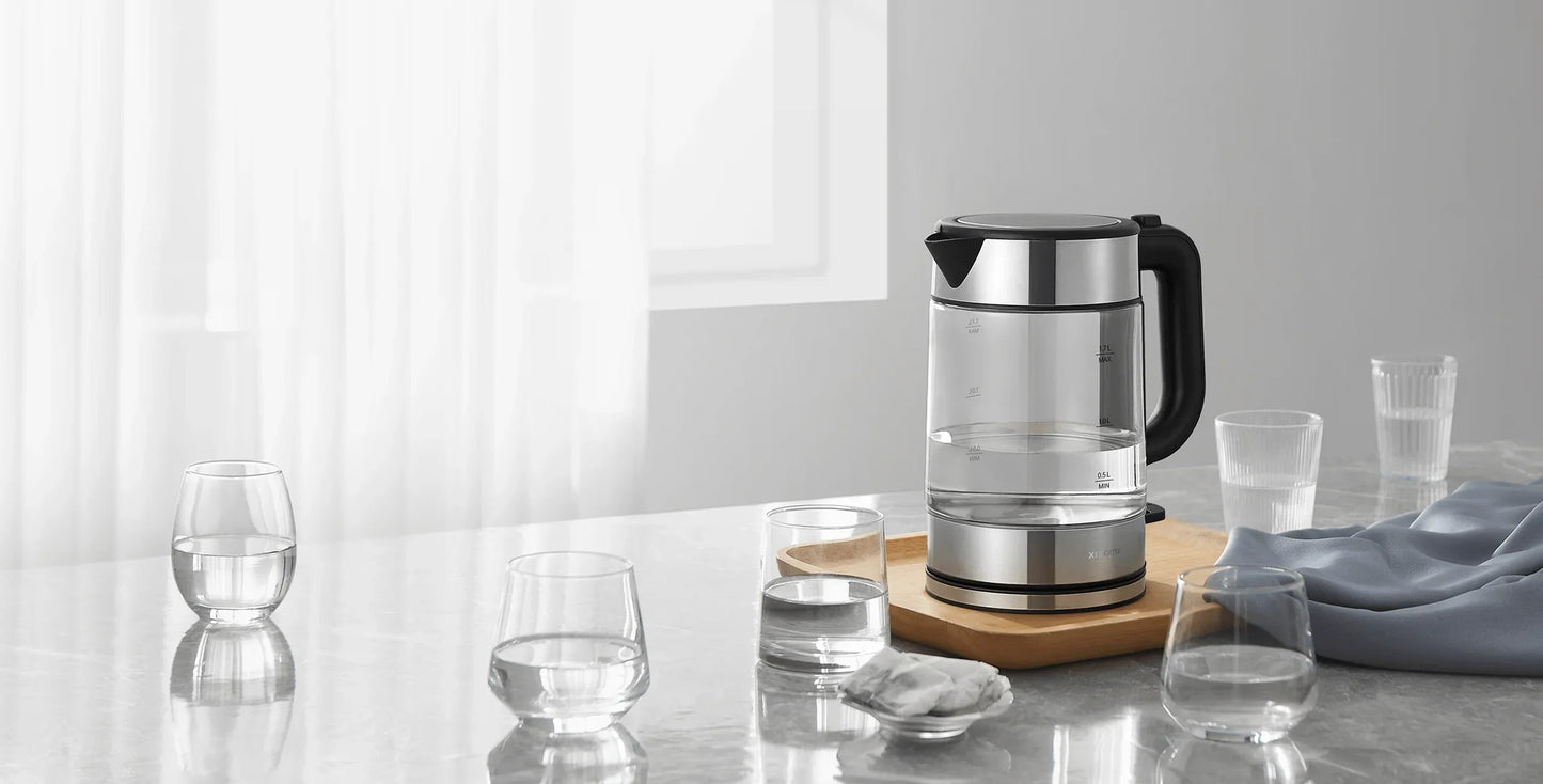 XIAOMI ELECTRIC GLASS KETTLE  -  غلاية زجاجية كهربائية 1.7 لتر من شاومي