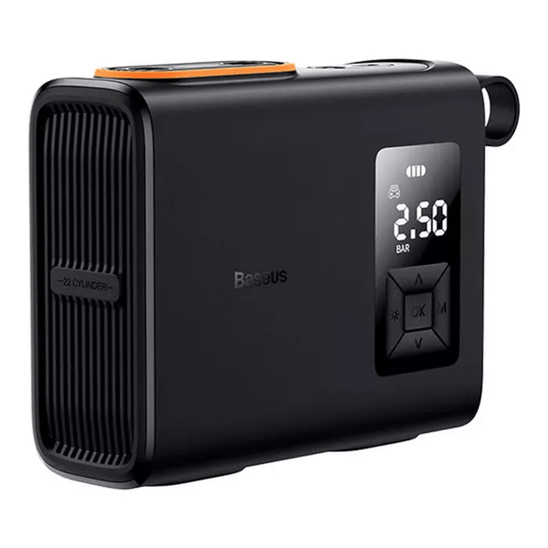 BASEUS MEGA ENERGYPUMP SERIES DUAL CYLINDER WIRELESS INFLATOR 6000MAH -منفاخ اطارات وشاحن محمول 6000 ملي امبير من باسيوس